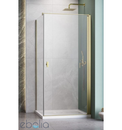 Kabina prysznicowa 80x70 Nes Brushed Gold KDJ I Radaway (10022080-99-01R + 10039070-01-01)