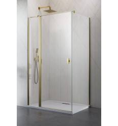 Kabina prysznicowa 80x70 Nes Brushed Gold KDJ II Radaway (10032080-99-01L + 10039070-01-01)