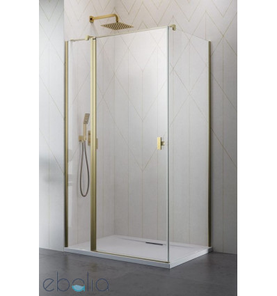 Kabina prysznicowa 80x70 Nes Brushed Gold KDJ II Radaway (10032080-99-01L + 10039070-01-01)