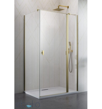Kabina prysznicowa 80x70 Nes Brushed Gold KDJ II Radaway (10032080-99-01R + 10039070-01-01)