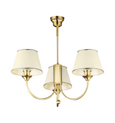 Klasyczny żyrandol złoty 3-ramienny satynowany Classic Jupiter (CL-3 ms)