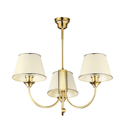 Klasyczny żyrandol złoty 3-ramienny satynowany Classic Jupiter (CL-3 ms)
