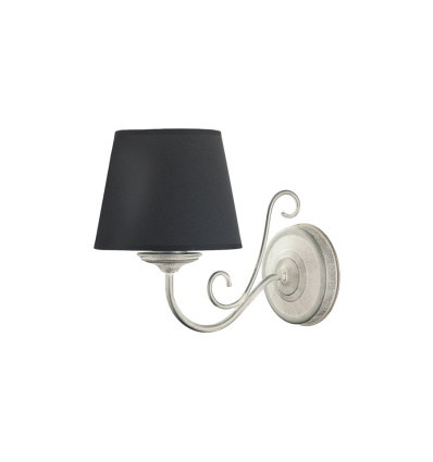 Klasyczny kinkiet lakierowany abażur czarny Arkada Jupiter (AK K)