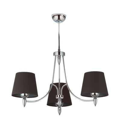 Chromowany żyrandol 3-ramienny czarny abażur Galaxy Jupiter (GX 3)