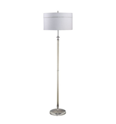 Klasyczna lampa podłogowa srebrna chromowana z kryształami Julia ii Jupiter (JU P H)