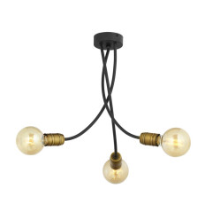 LUCE żyrandol czarny 3-ramienny patynowana Luce pat. Jupiter (LU 3 p)