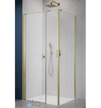 Kabina prysznicowa 100x70 Nes Brushed Gold KDS I Radaway (10023100-99-01L + 10043070-99-01)