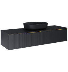Komoda 160 slim 2S Soho black mat Elita (RE081604047160)