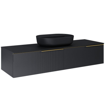 Komoda 160 slim 2S Soho black mat Elita (RE081604047160)