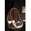 Wiszący fotel hugo ze stelażem brązowy Monnarita (MMRH008CBS)