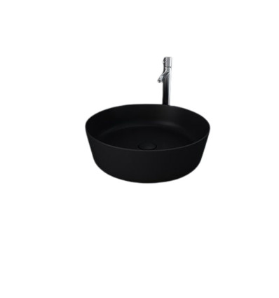 Umywalka slim nablatowa okrągła 42 cm czarny mat Feeling RAK Ceramics (FEECT4200504A)