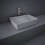 Umywalka slim nablatowa prostokątna 50x36 cm szary mat Feeling RAK Ceramics (FEECT5000503A)