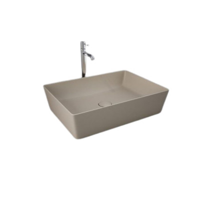 Umywalka slim nablatowa prostokątna 50x36 cm cappuccino mat Feeling RAK Ceramics (FEECT5000514A)
