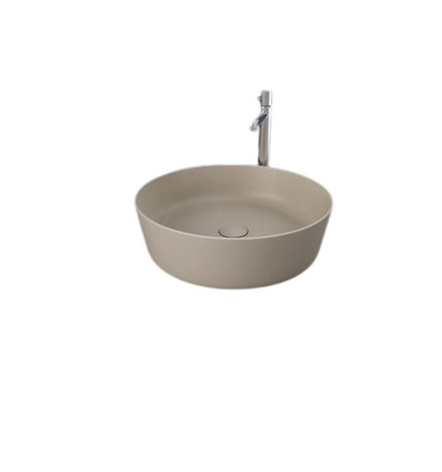 Umywalka slim nablatowa okrągła 42 cm cappuccino mat Feeling RAK Ceramics (FEECT4200514A)