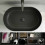 Umywalka slim nablatowa owalna 55x35 cm czarny mat Feeling RAK Ceramics (FEECT5500504A)