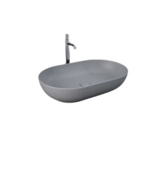 Umywalka slim nablatowa owalna 55x35 cm szary mat Feeling RAK Ceramics (FEECT5500503A)