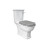 Miska wc do kompaktu 70,5x36,5 cm biały połysk- odpływ poziomy Rak - washington RAK Ceramics (WAWC00003)