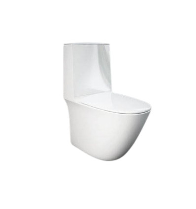 Miska wc rimless do kompaktu 62x38 cm biały połysk Sensation RAK Ceramics (SENWC1146AWHA)