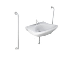 Umywalka ergonomiczna dla niepełnosprawnych podwieszana 61x51 cm Rak - bella RAK Ceramics (BEWB00001)