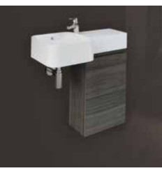 Zestaw umywalka blat prawy, szafka joy mok Petit RAK Ceramics (PET477JOY040MOK)