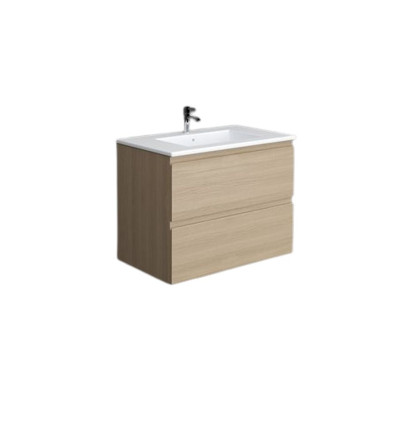 Zestaw umywalka i szafka 80cm scandinavian oak Joy RAK Ceramics (SETJOYWH080SOK)