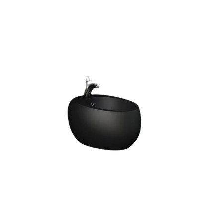 Bidet podwieszany 56x40cm czarny mat Rak - cloud RAK Ceramics (CLOBD2101504A)