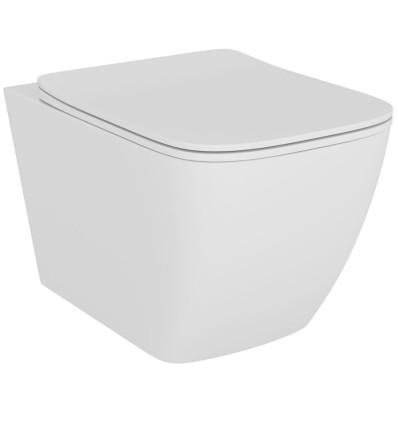 Miska z deską wc slim w/o podwiesz. 52 cm biały połysk Racer RAK Ceramics (RACSET02DSAWHA)