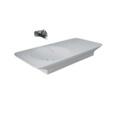Umywalka ścienna nablatowa 112x50,5 cm blat prawy biały mat Rak - valet RAK Ceramics (VALWB11200500A)