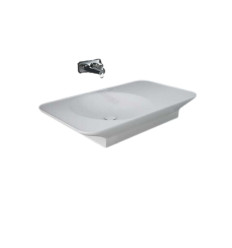 Umywalka ścienna nablatowa 92x50,5 cm blat prawy biały mat Rak - valet RAK Ceramics (VALWB09200500A)