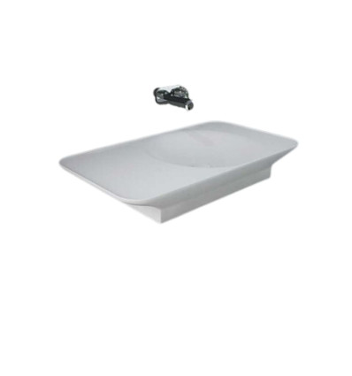 Umywalka ścienna nablatowa 92x50,5 cm blat lewy biały mat Rak - valet RAK Ceramics (VALWB09300500A)