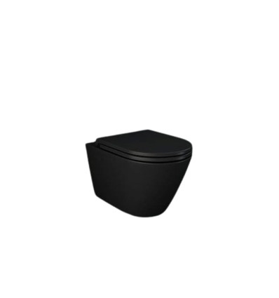 Miska wc podwieszana z deską czarny mat Feeling Resort Rak Ceramics (FEEL5SET)