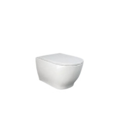 Miska wc podwieszana z deską wc slim biały połysk Moon RAK Ceramics (MOON1SET)