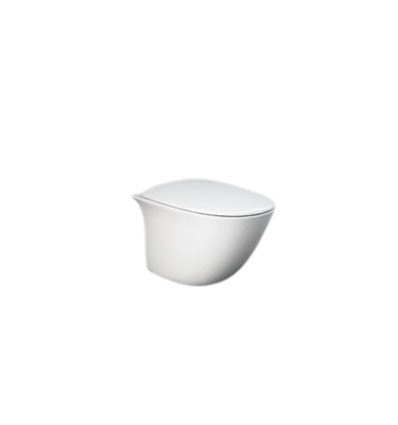Miska wc podwieszana rimless z deską wc biały połysk Sensation RAK Ceramics (SENS2SET)