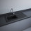 Zlewozmywak ceramiczny 1 komora czarny mat 101 x 51 cm + syfon Rak-dream RAK Ceramics (DRE2CZM)