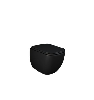 Miska wc z deską czarny mat Feeling Metropolitan Rak Ceramics (METRFEEL5SET)