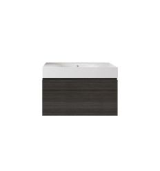 Zestaw umywalka bez otworu z szafką 80 moka walnut Joy RAK Ceramics (SETDESUNOWH080MOK)