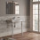 Konsola z umywalką 84 cm w komplecie z nogami Rak - Washington RAK Ceramics (WASH1SETCONSOLE)