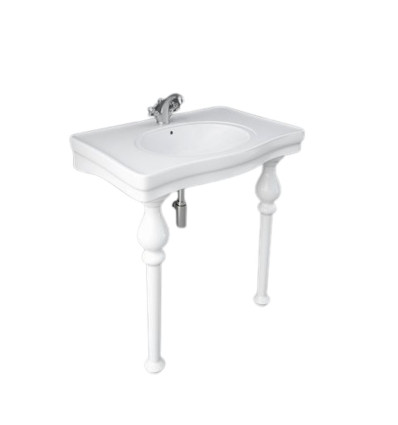 Konsola z umywalką 84 cm w komplecie z nogami Rak - Washington RAK Ceramics (WASH1SETCONSOLE)