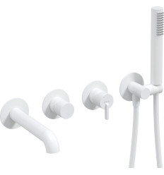Bateria wannowa 4-otworowa podtynkowa bianco Silia Deante (BQS A18P)