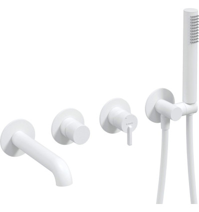 Bateria wannowa 4-otworowa podtynkowa bianco Silia Deante (BQS A18P)