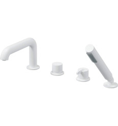 Bateria wannowa 4-otworowa z zestawem prysznicowym bianco Silia Deante (BQS A14M)