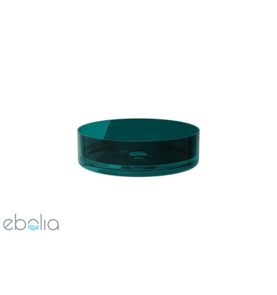 Umywalka nablatowa Enya Ocean Breeze + syfon chrom Besco (UME-36-OBC)