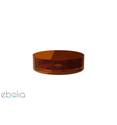 Umywalka nablatowa Enya Earth Rust + maskownica biała Besco (UME-36-ERW)