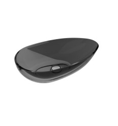 Umywalka nablatowa Neya Carbon Grey + syfon chrom Besco (UMN-60-CGC)