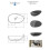 Umywalka nablatowa Neya Carbon Grey + maskownica czarny mat Besco (UMN-60-CGB)