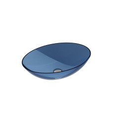 Umywalka nablatowa Anya Blue Wave + syfon chrom Besco (UMA-50-BWC)