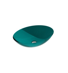 Umywalka nablatowa Anya Ocean Breeze + syfon chrom Besco (UMA-50-OBC)