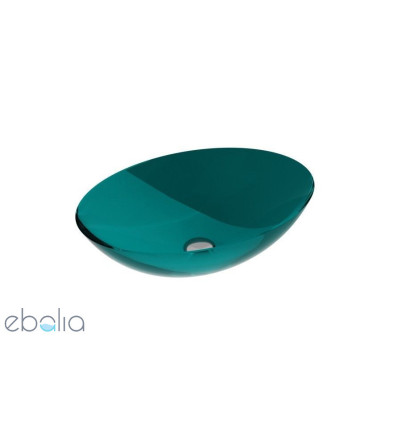 Umywalka nablatowa Anya Ocean Breeze + syfon chrom Besco (UMA-50-OBC)