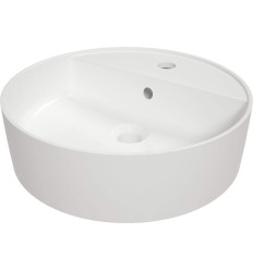 Umywalka ceramiczna nablatowa z wyspą na baterię 42cm Round Deante (CGR 6U4B)