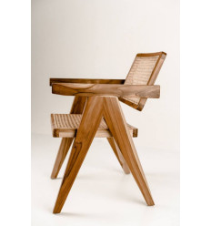 Fotel drewniany joy brązowy 4 szt Monnarita (MMRC0055B4)